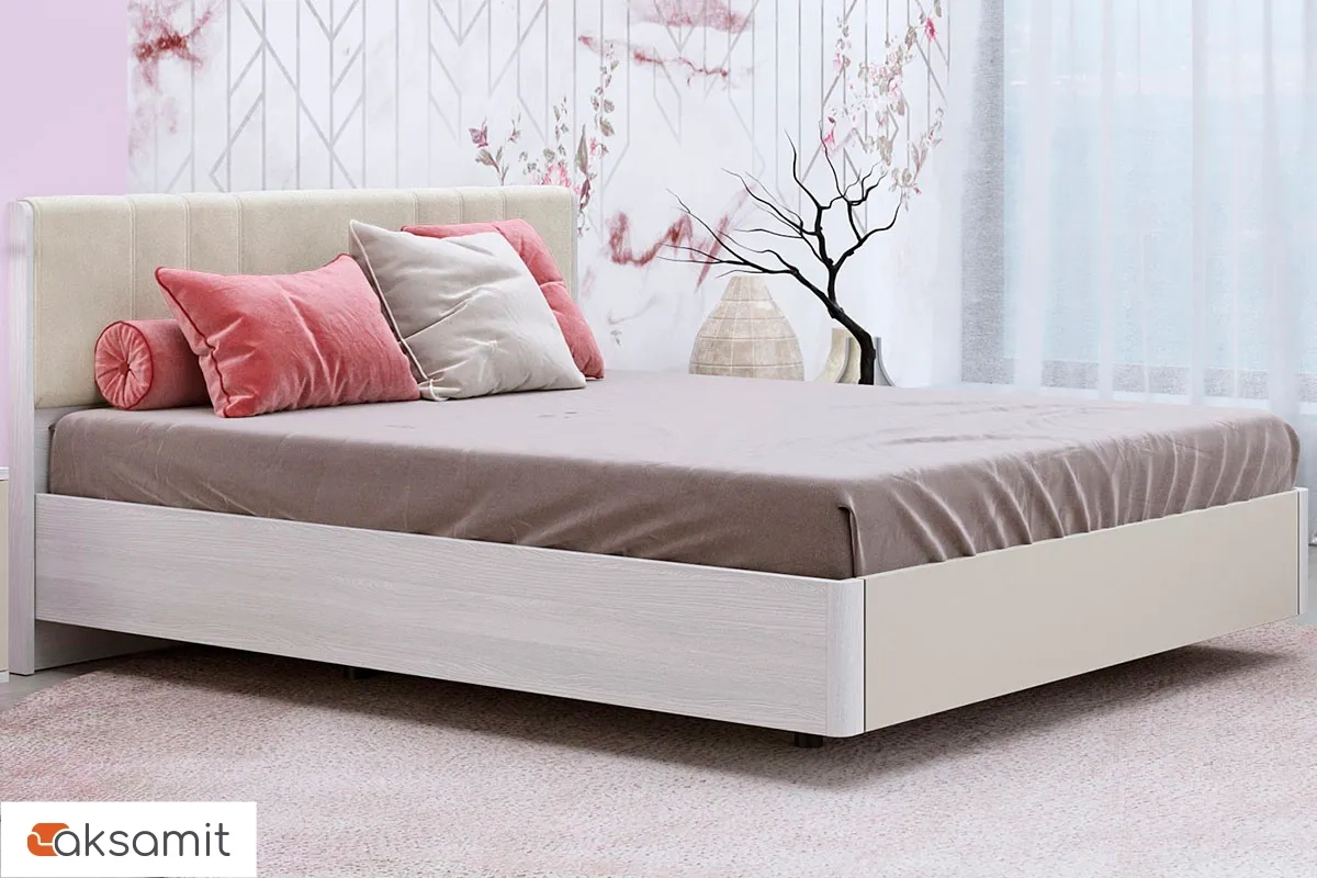 Кровать КР-5013-СЯ-КМ-В 160х200 (Снежный Ясень/Кашемир Матовый/Велюр) Кровать КР-5013-СЯ-КМ-В 160х200 (Снежный Ясень/Кашемир Матовый/Велюр)