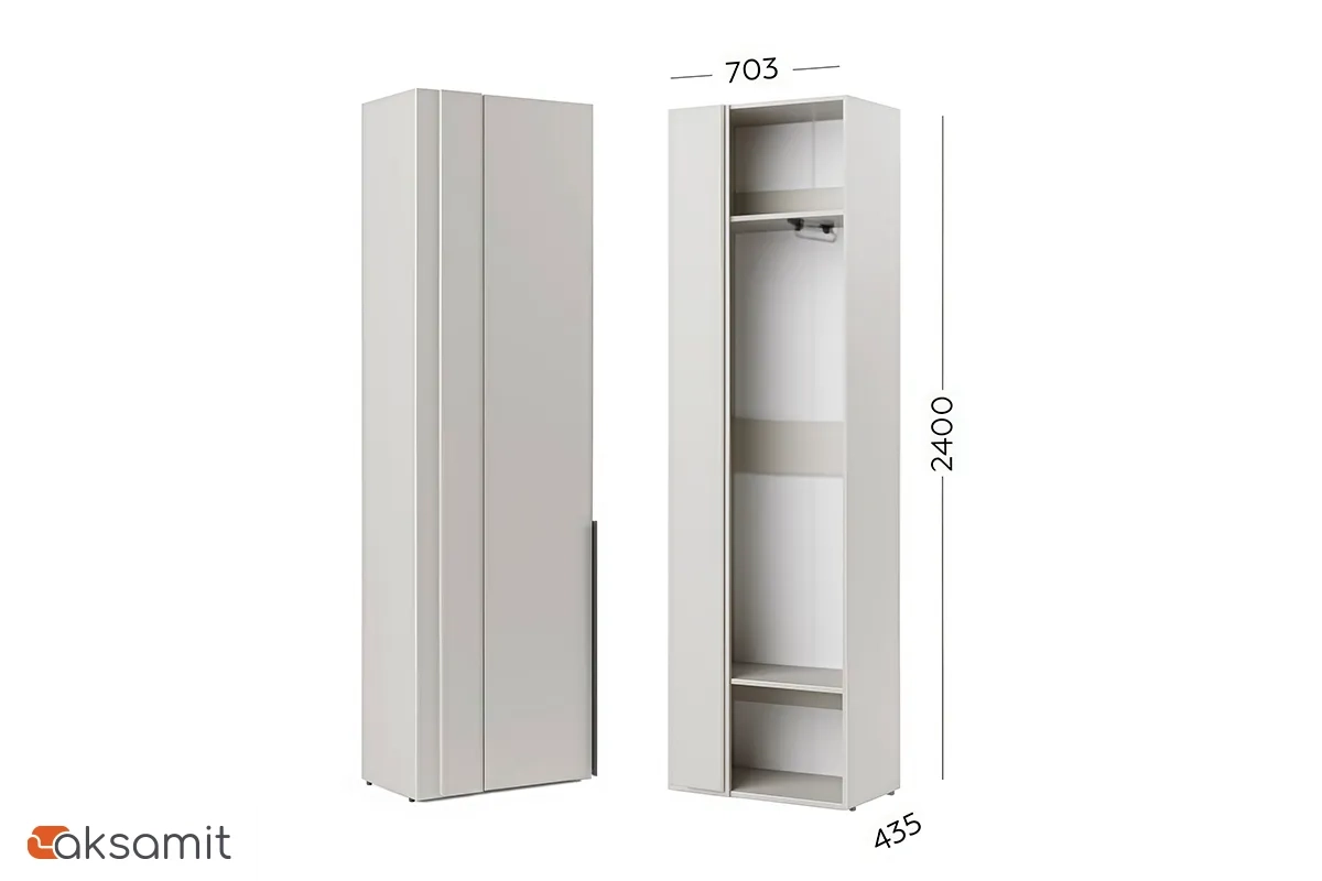 Шкаф угловой Мария МШУ 70.40 (Дымчато-серый)