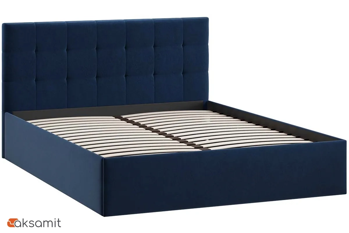 Кровать Джоли Тип 1 без ПМ 160х200 (Микровелюр/Wellmart Blue) Кровать Джоли Тип 1 без ПМ 160х200 (Микровелюр/Wellmart Blue)