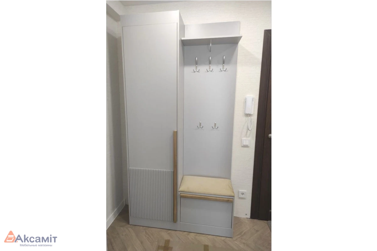 Шкаф для одежды Джуна Мод.ДЖ-18 (Серый/Дуб Ривьера)