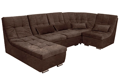 Угловой диван София 2 ДКУ латы Oxford 06 Коричневый