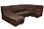 Угловой диван София 2 ДКУ латы Oxford 06 Коричневый