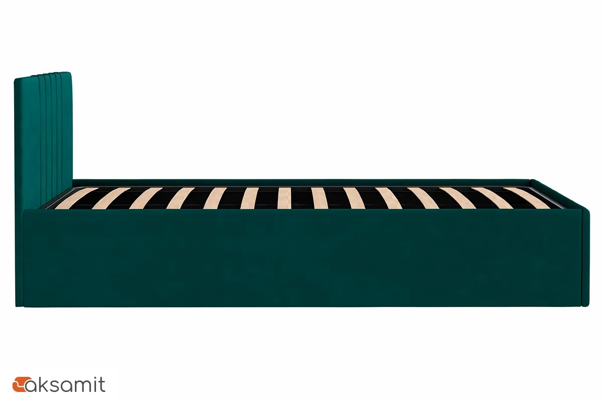 Кровать Соло односпальная с ПМ 90х200 (Newtone Emerald/Зеленый)
