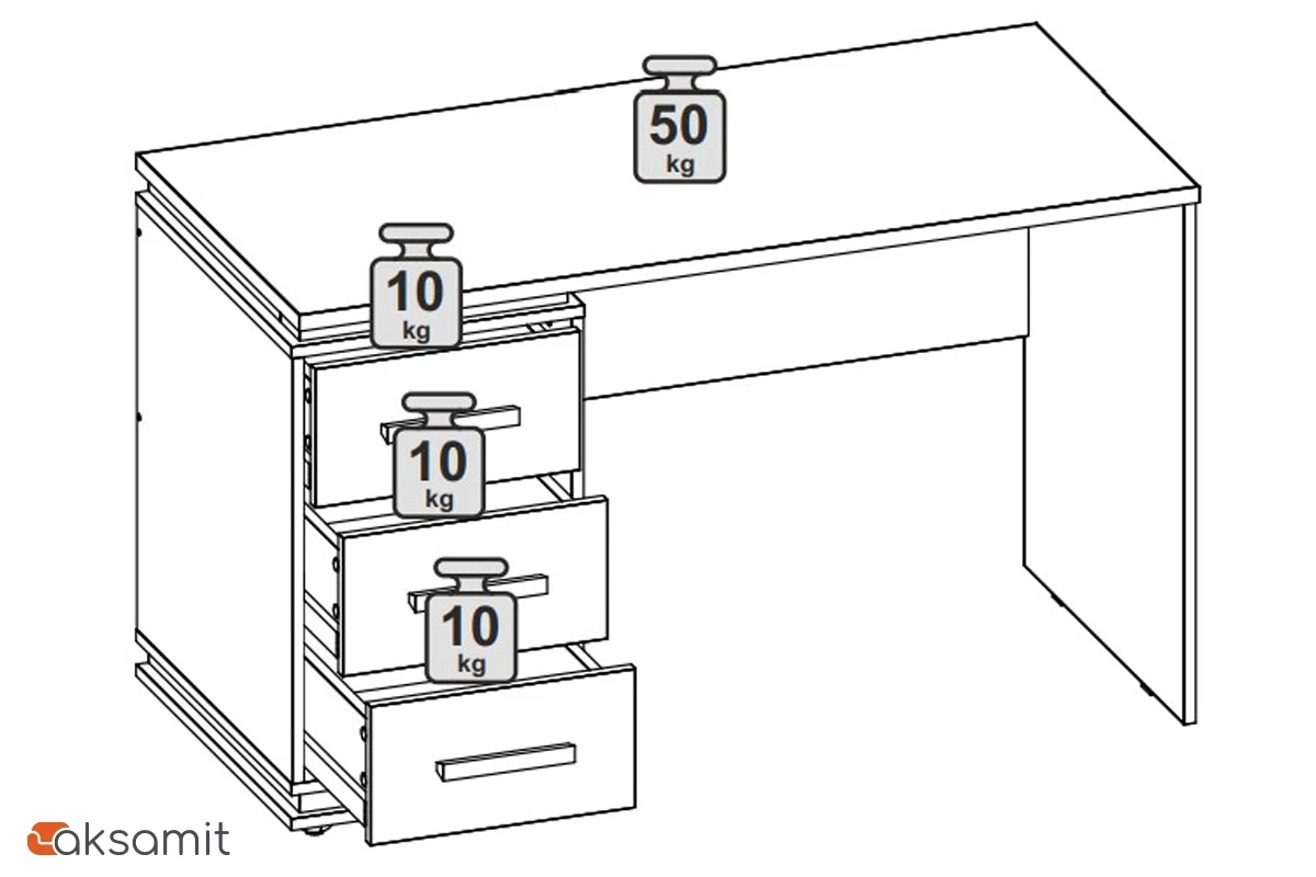 Стол письменный Nature 84 (Дуб табачный Craft/Черный)