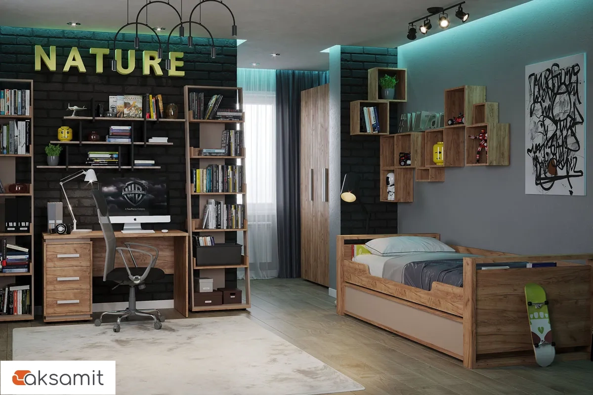 Стеллаж Nature 95 (Дуб табачный Craft/Мокко) Стеллаж Nature 95 (Дуб табачный Craft/Мокко) фото