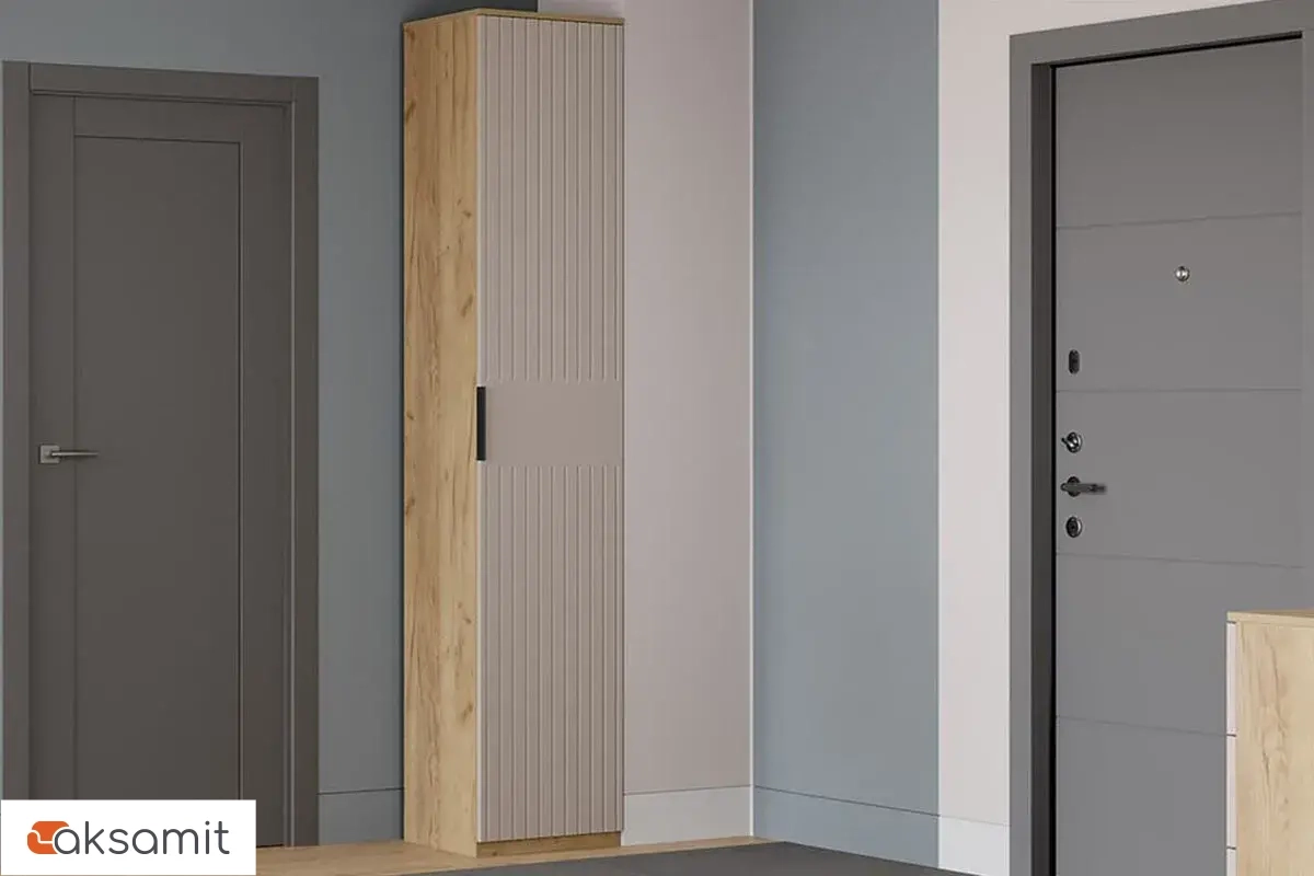 Шкаф для белья Хилтон Исп. 2 (Дуб Крафт золотой / Мокко матовый)