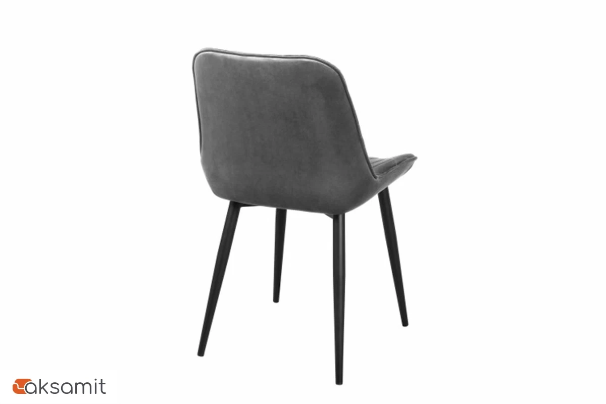Стул Аура каркас Муар черный, велюр (Velluto 18 серый) СРП-032