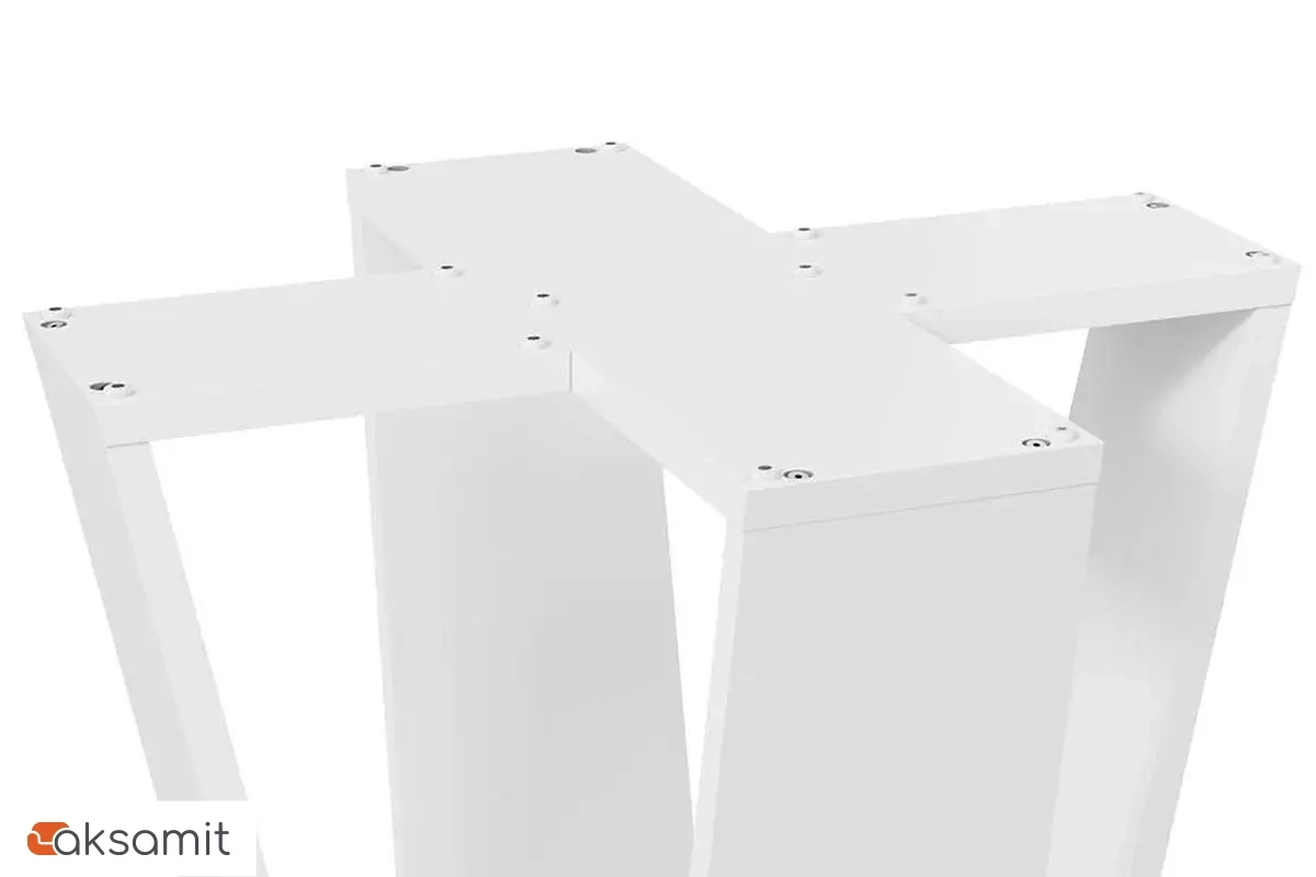 Стол обеденный Райнер Тип 1 (Белый/Ателье темный)