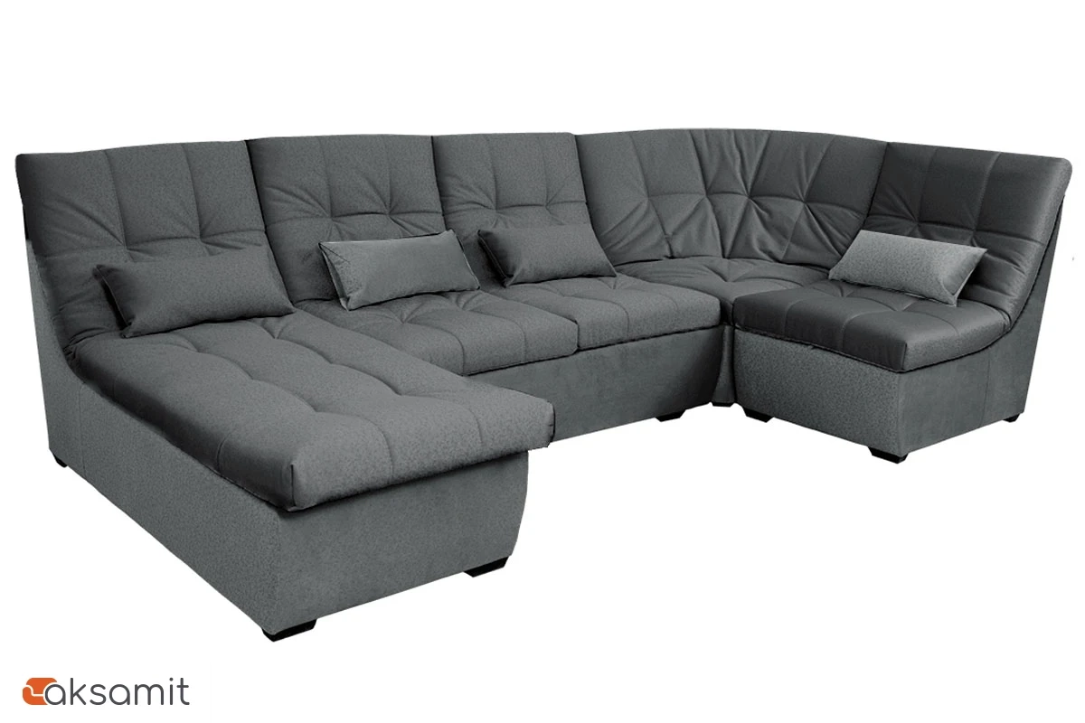 Угловой диван София 2 ДКУ 3Т латы Tornado Blue steel