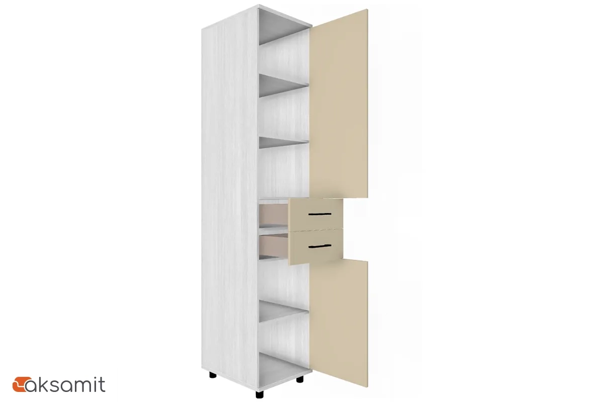 Шкаф многоцелевой ШК-5023-СЯ-КМ (Снежный Ясень / Кашемир Матовый)