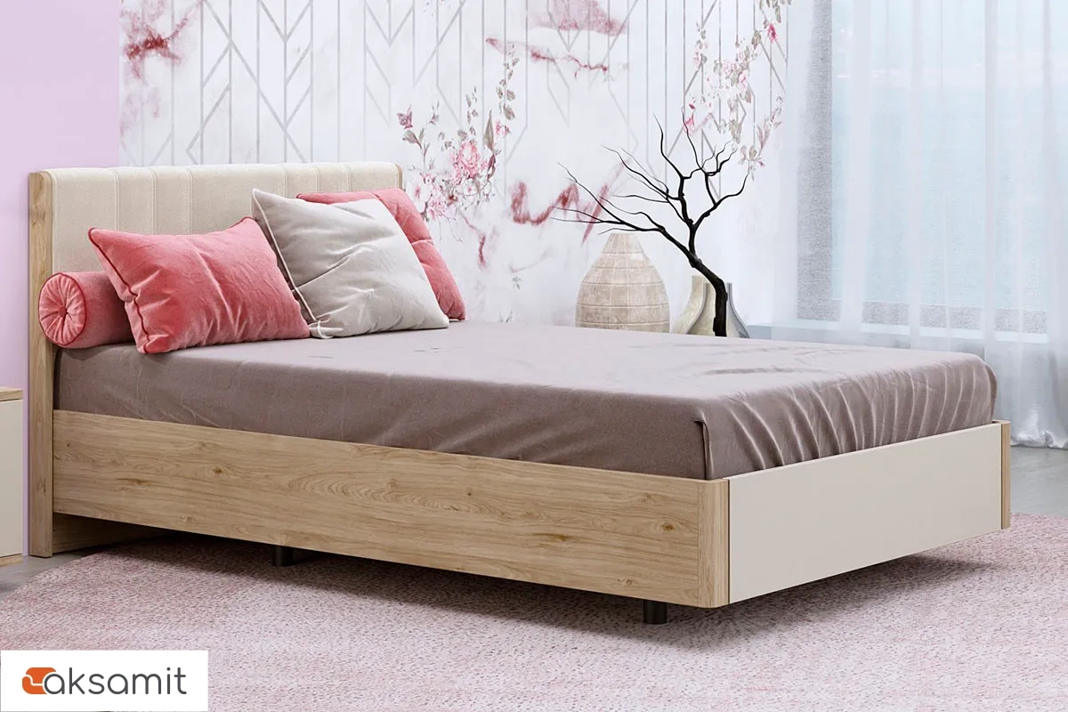 Кровать КР-5011-ГС-КМ-В 120х200 (Гикори Джексон Светлый/Кашемир Матовый/Велюр) Кровать КР-5011-ГС-КМ-В 120х200 (Гикори Джексон Светлый/Кашемир Матовый/Велюр)