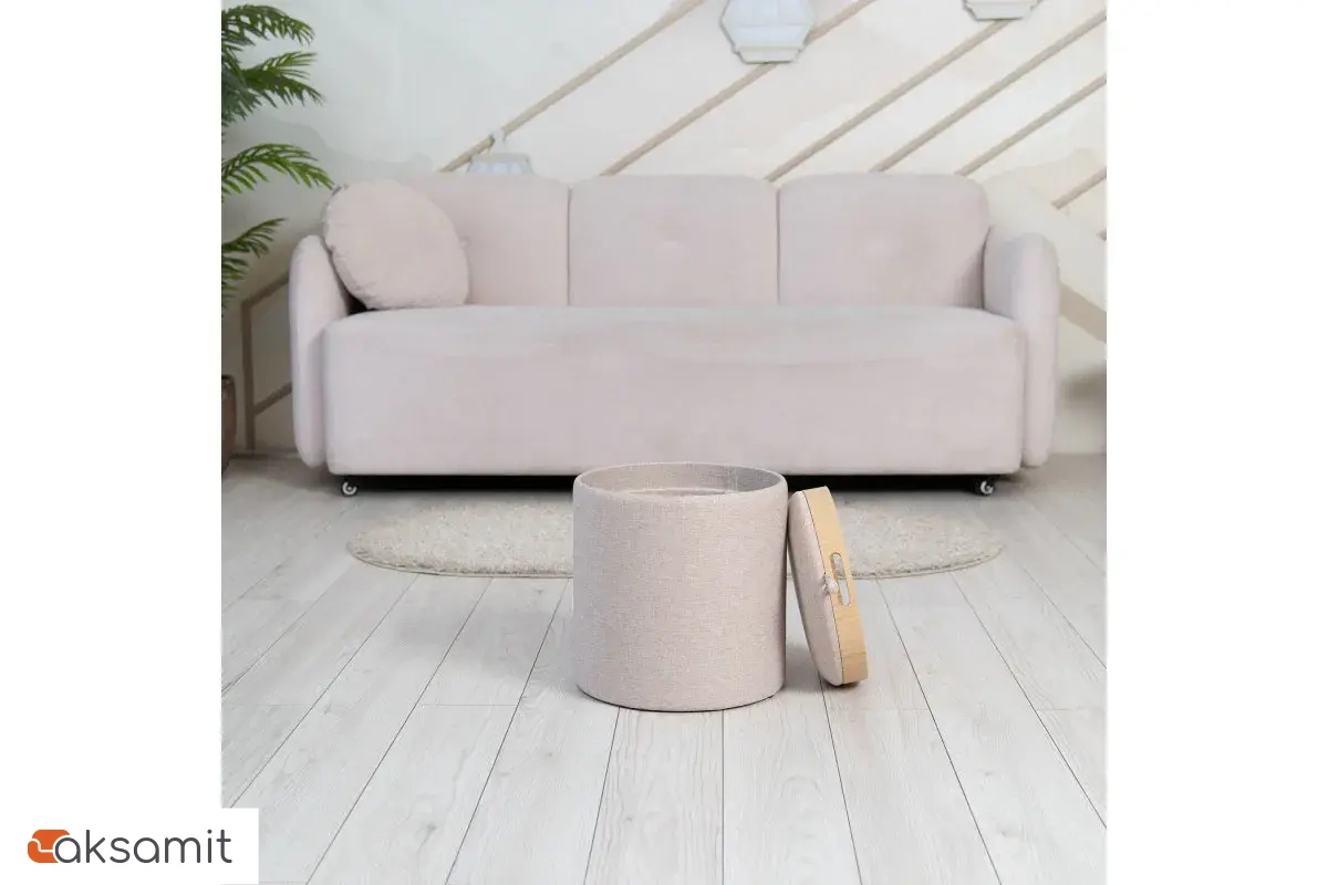 Пуф Грац Стандарт (Рогожка / Бежевый)