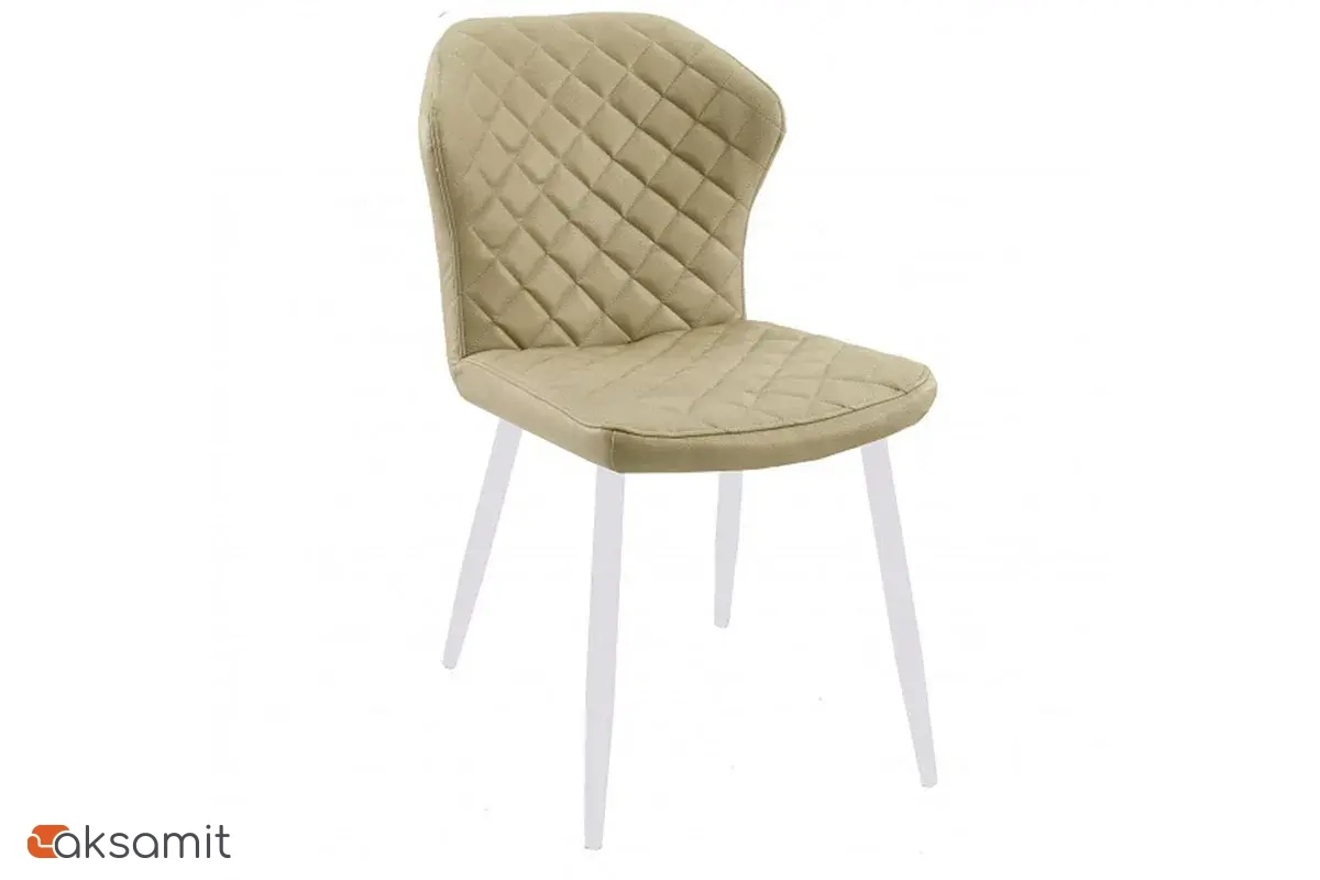 Стул DikLine 239М (кож/зам BEIGE/ножки белые) Стул DikLine 239М (кож/зам BEIGE/ножки белые)
