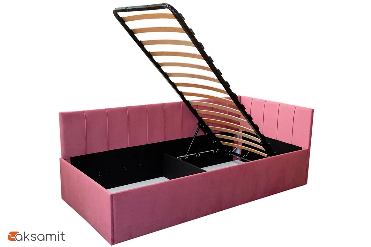 Кровать Мика с ПМ 80х200 универсальная Newtone ROSE (Розовый) Кровать Мика с ПМ 80х200 универсальная Newtone ROSE (Розовый)