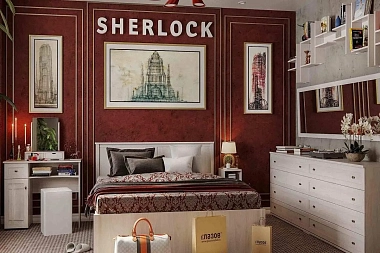 Спальня Sherlock (Ясень Анкор Светлый) фото
