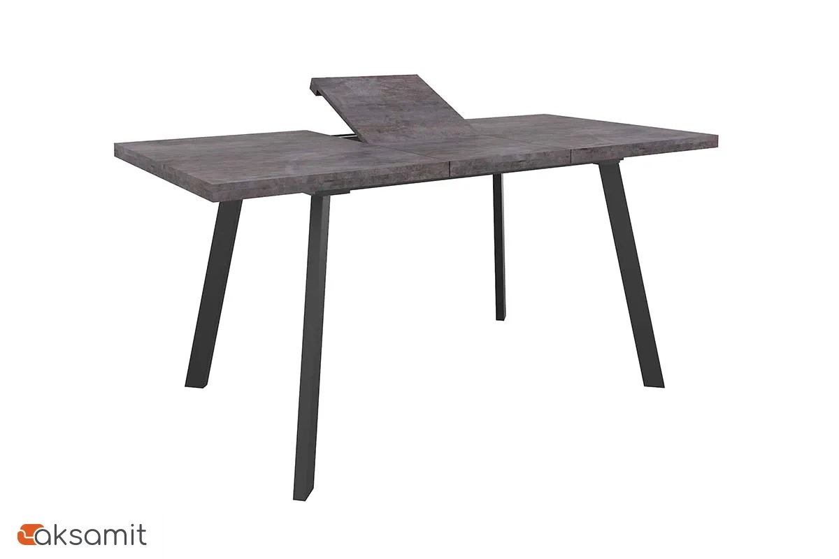 Стол обеденный Милан 120х80 (Камень темный/Черный муар)