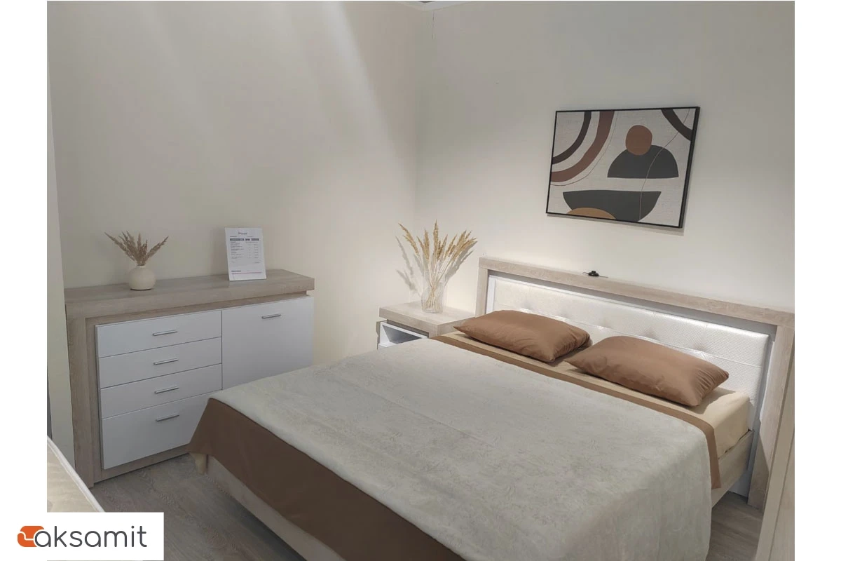 Комод Люмен 3 белый снег глянец