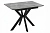 Стол обеденный Комильфо Мини (Керамика Серый Мрамор FNZ9206050 LARKA GREY / МДФ Черный Кварц / Рама черная / Металл Черный)