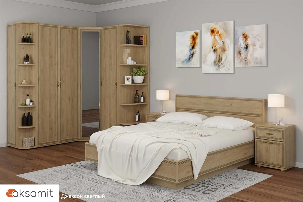 Кровать КР-1003 160х200 (Гикори Джексон Светлый) Кровать КР-1003 160х200 (Гикори Джексон Светлый)