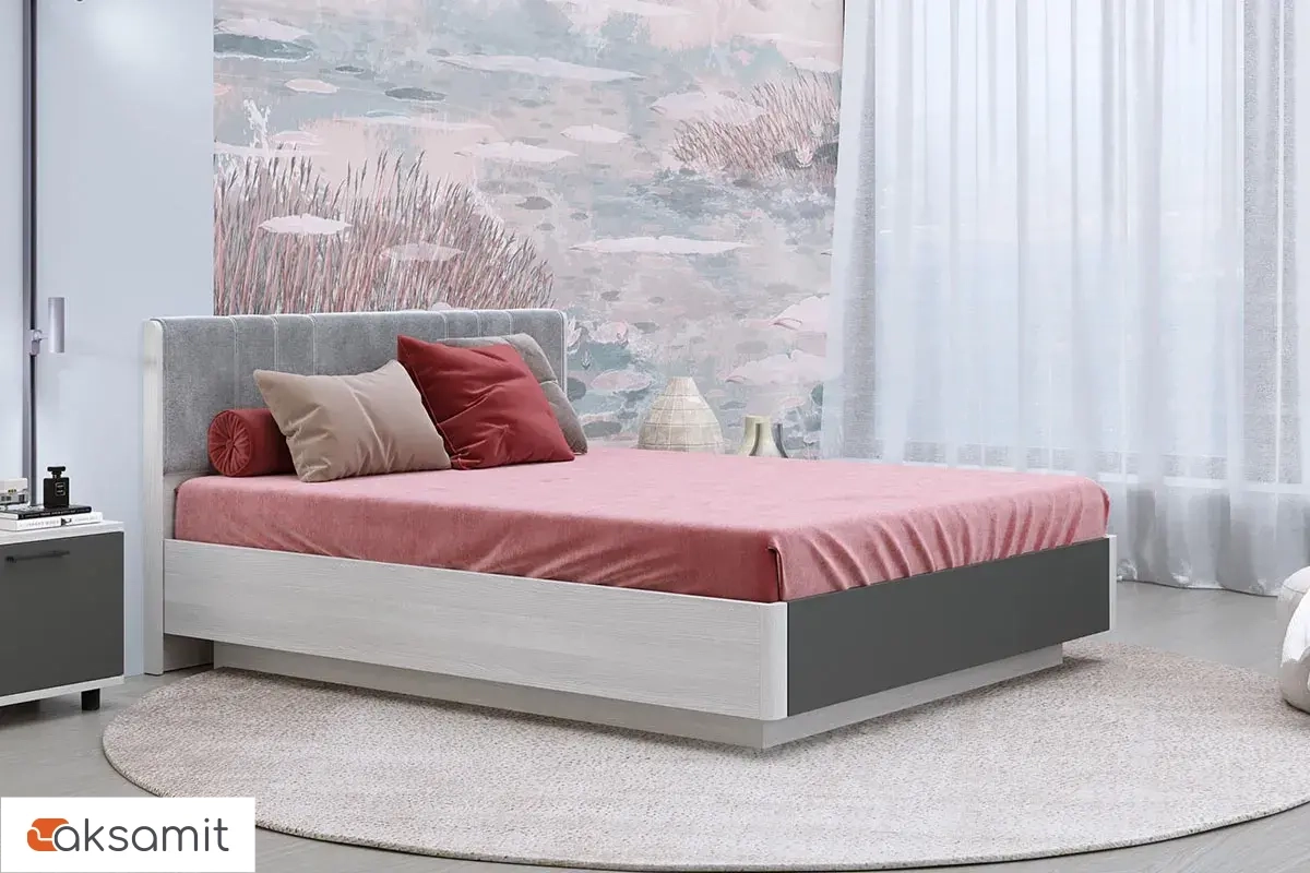 Кровать КР-4013-СЯ-АМ-В (Снежный Ясень/Антрацит Матовый)