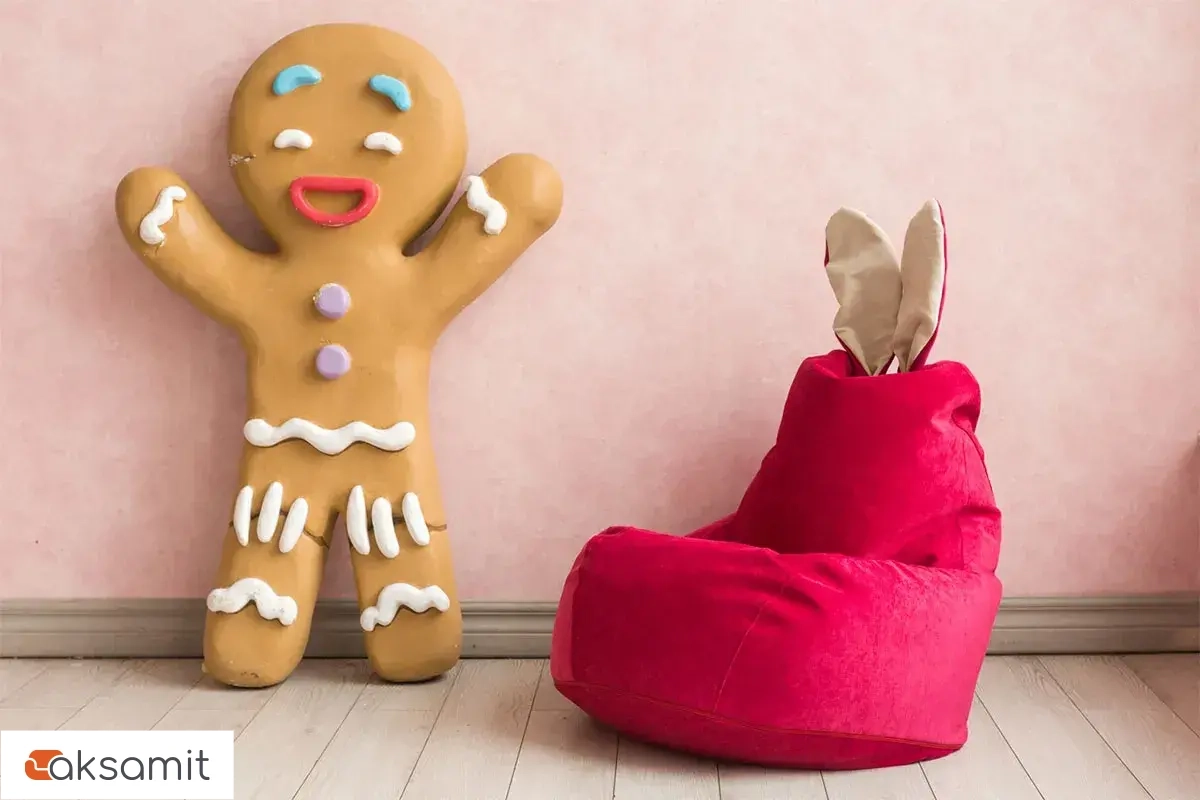 Кресло-мешок Зайчик (Микровельвет) Малиновый