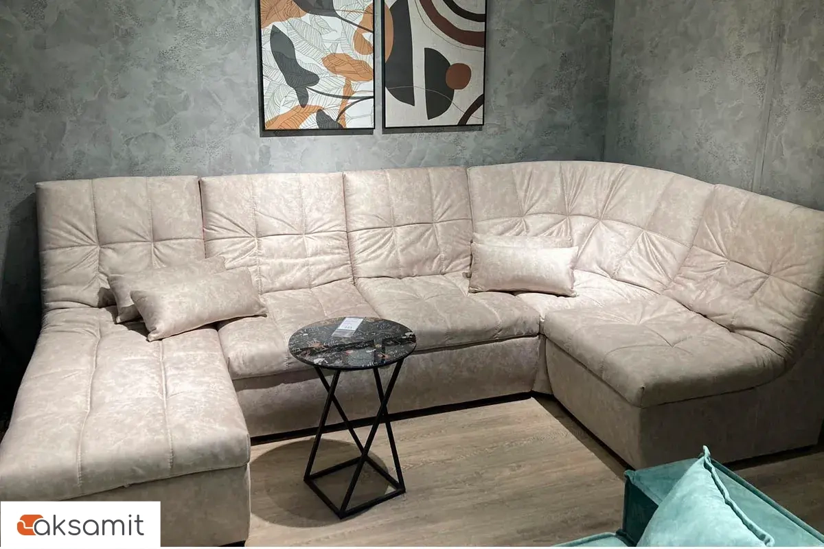 Угловой диван София 2 ДКУ 3Т латы Siesta Milk