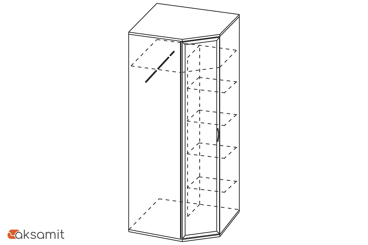 Шкаф для одежды и белья ШК-1011-АС-СО (Ясень Асахи/Серый Оникс)