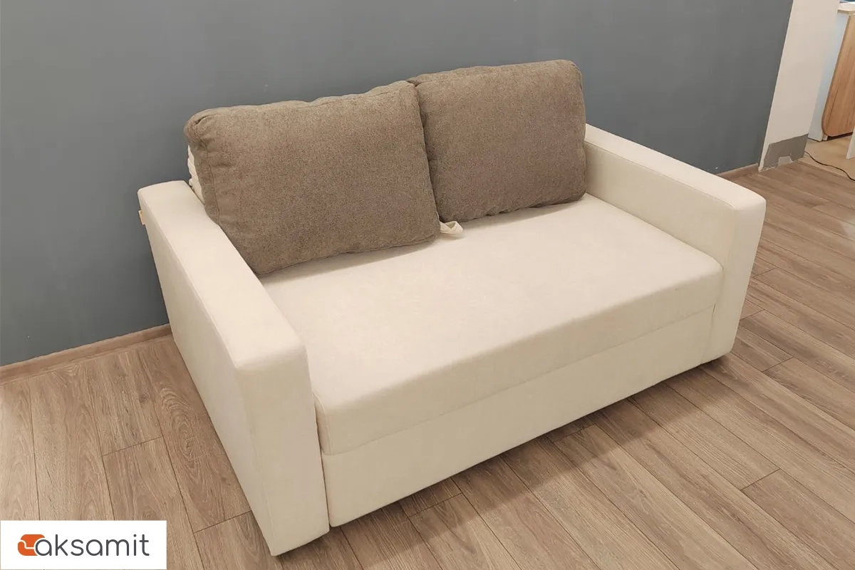 Диван прямой с подлокотниками Brick-10 (Набивные подушки) Гунин 2217-2 Бежевый