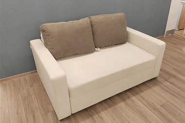 Диван прямой с подлокотниками Brick-10 (Набивные подушки) Гунин 2217-2 Бежевый