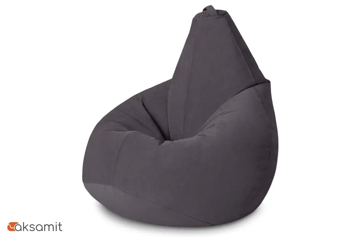 Кресло-мешок Груша Стандарт 3XL (Велюр / Темно-серый)