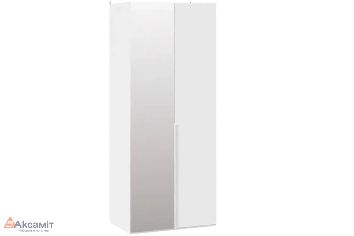Шкаф для одежды Порто СМ-393.07.005 (Белый жемчуг/Белый софт)