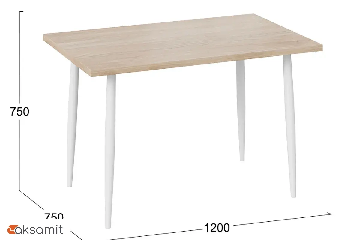 Стол Невада ДП1-02-08 (Дуб Эврика/Белый матовый)