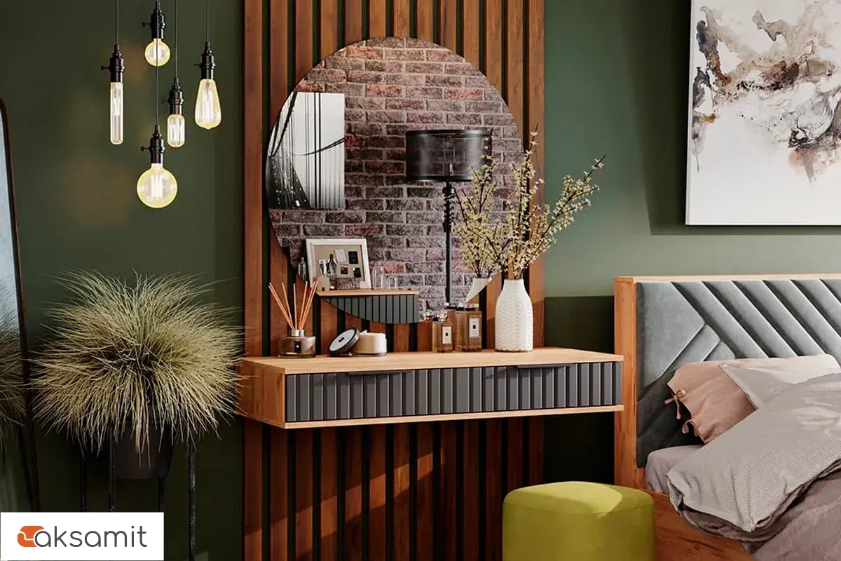 Стол туалетный Хилтон (Дуб Крафт золотой/Графит матовый)