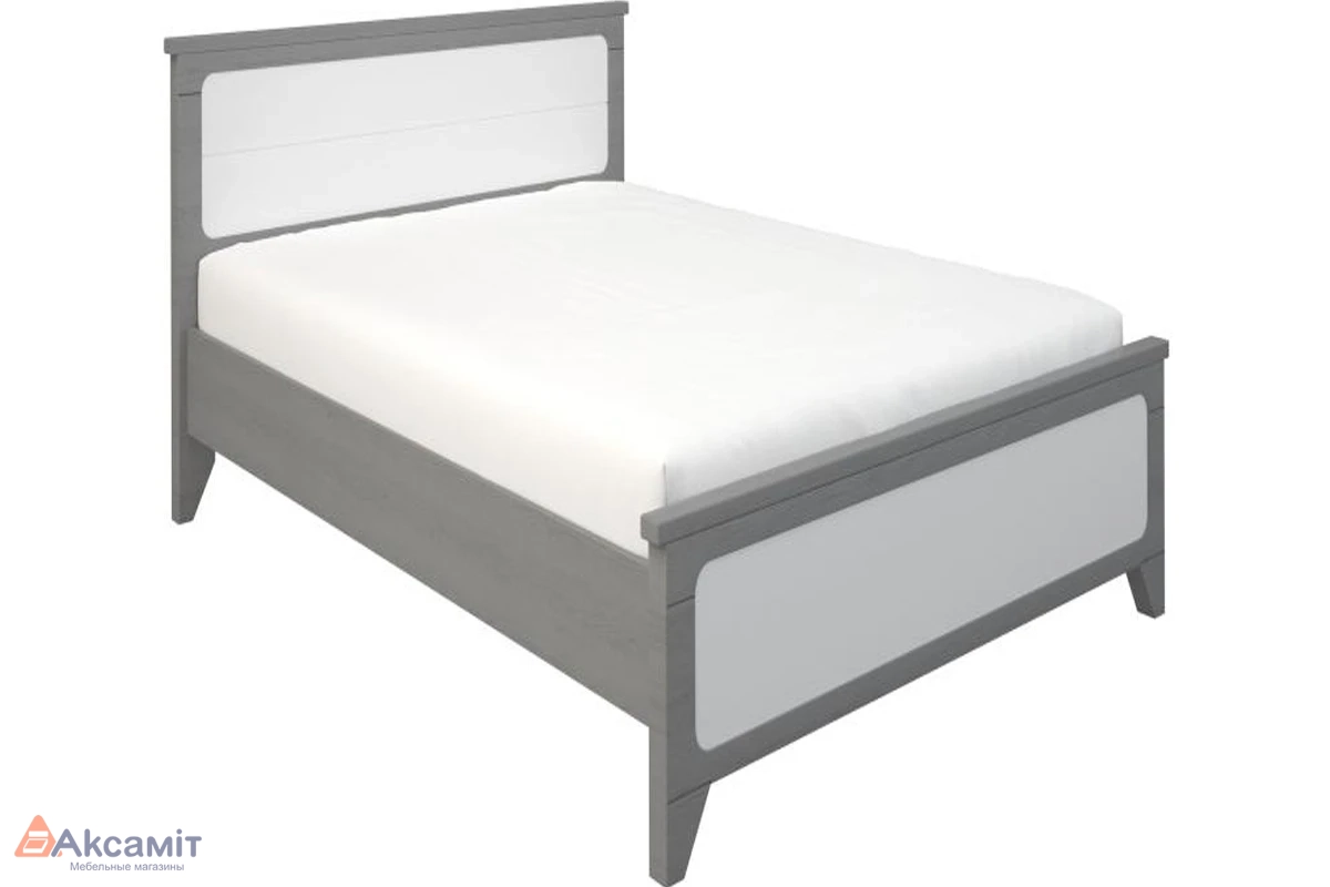 Кровать Соня 120х200 (массив) (Серый/Белый)