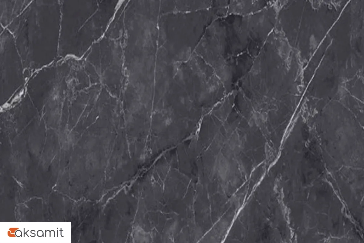 Стол обеденный Ниагара 1400(2000) (ст. №2 / Керамика FNZ9206053 Shakespeare black / МДФ Черный кварц / Металл Черный)