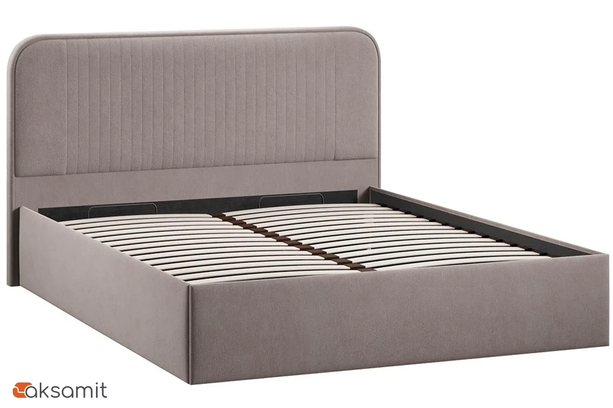Кровать Тиффани Тип 1 с ПМ 160х200 (Велюр / Мокко темный)