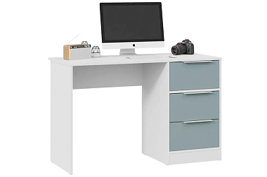 Стол письменный Марли Тип 1 (Белый/Серо-голубой)