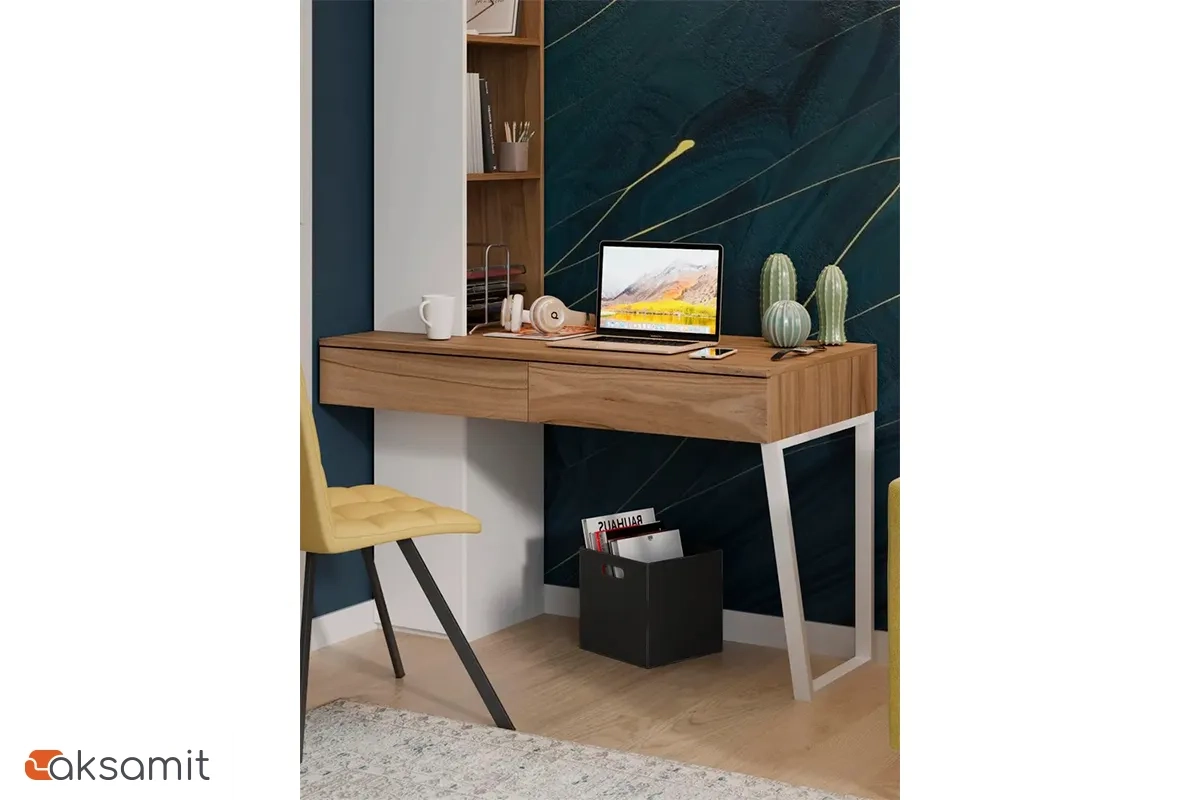 Стол письменный со шкафом Порто СМ-393.15.012 (Белый жемчуг/Яблоня беллуно/Белый софт)