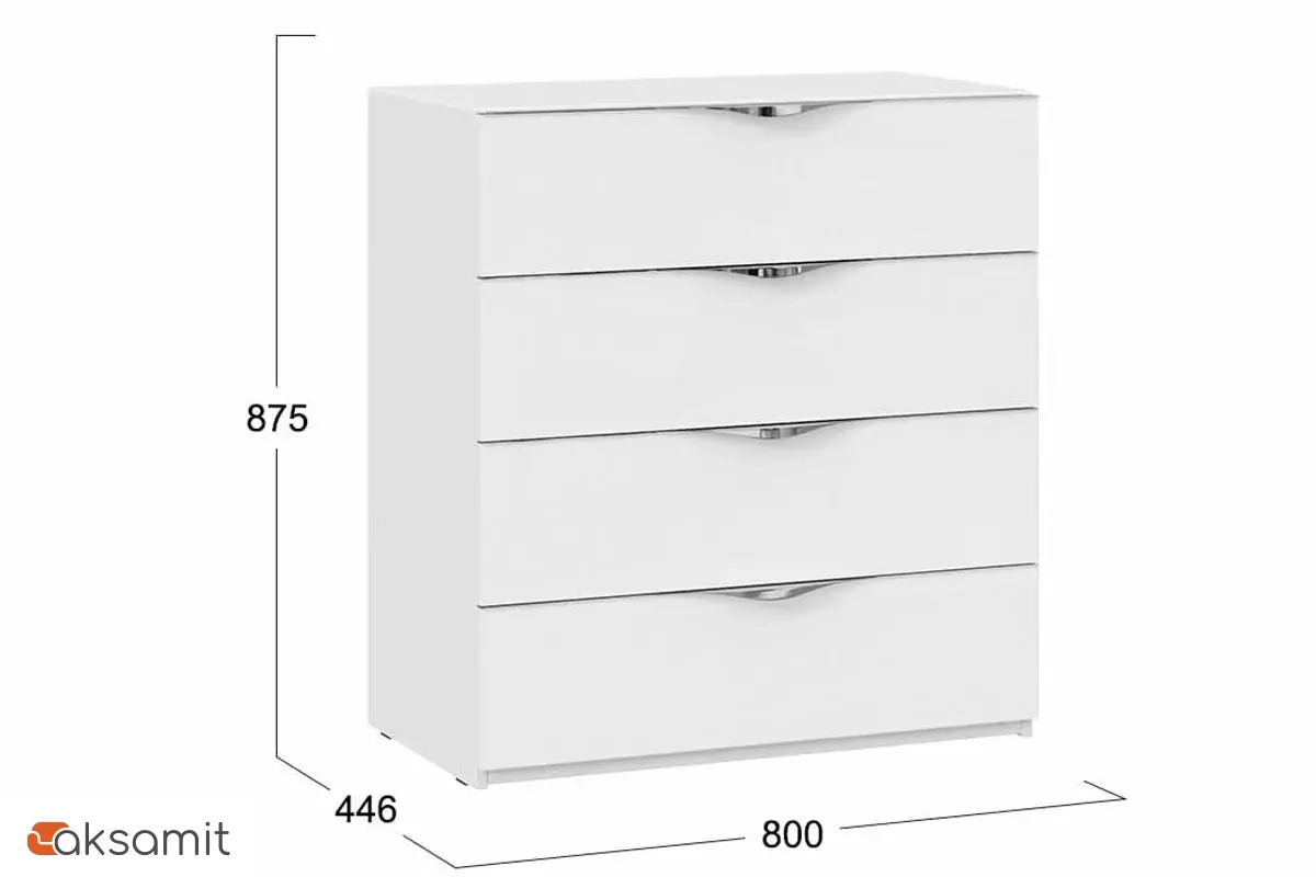 Комод Глосс (Белый глянец)