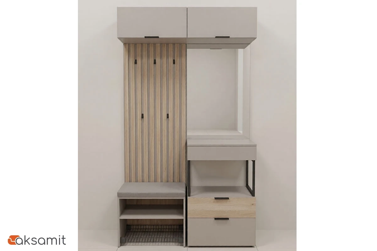 Модульная прихожая Мария (Дымчато-серый / Дуб Мария)