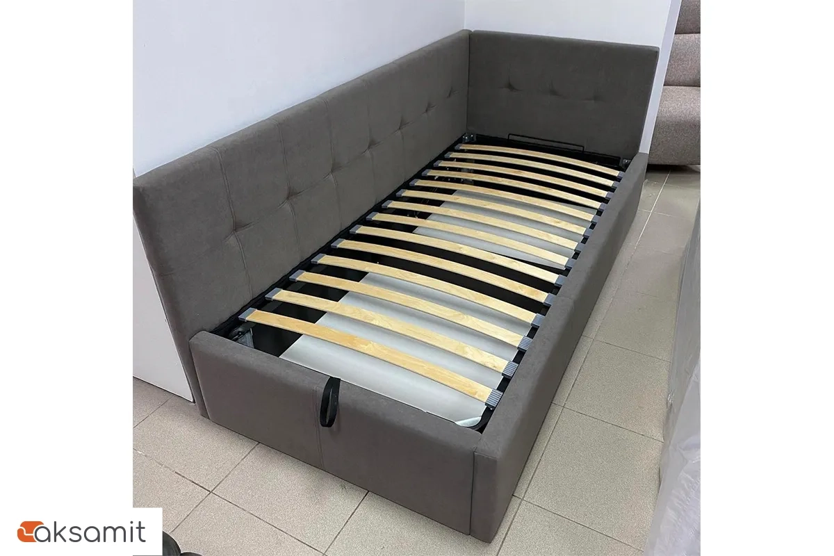 Кровать Оттава с подъемным механизмом 90х200 (Ткань Серая) Кровать Оттава с подъемным механизмом 90х200 (Ткань Серая)