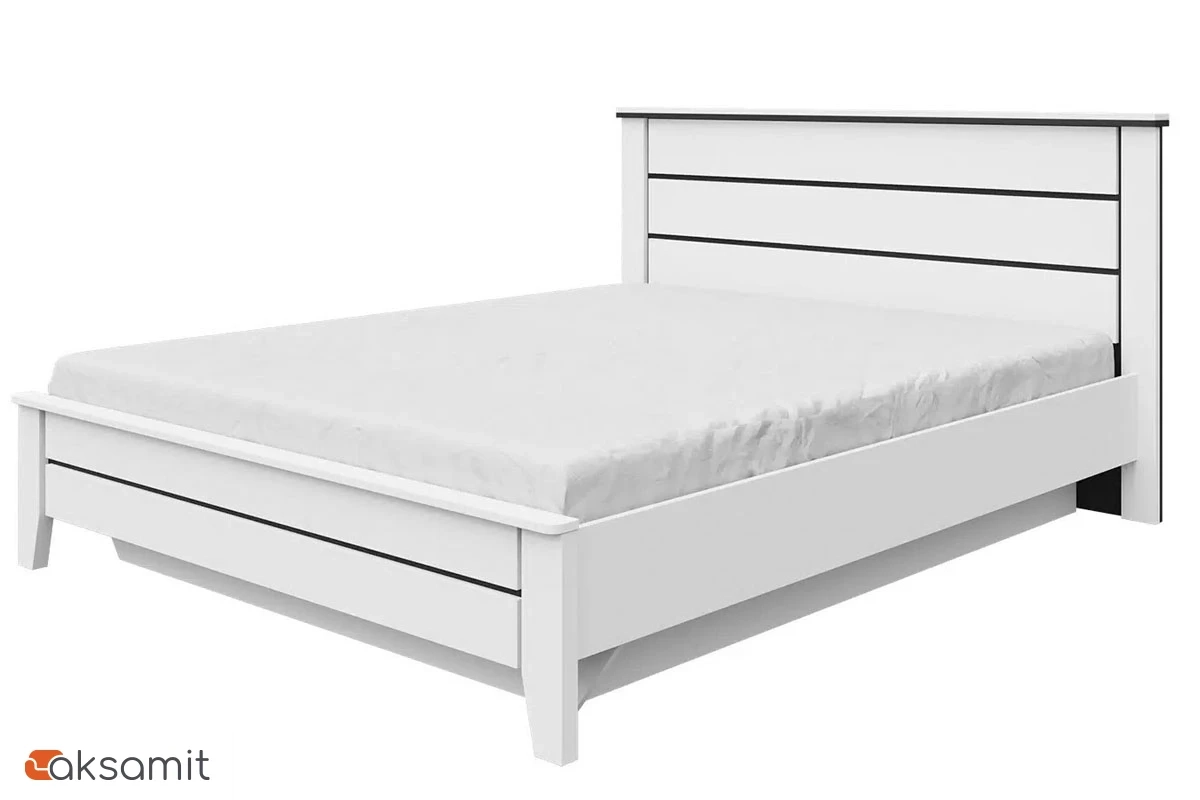 Кровать Scandica Wilma 34 с ПМ 160х200 (Белый гладкий/Чёрный гладкий) Кровать Scandica Wilma 34 с ПМ 160х200 (Белый гладкий/Чёрный гладкий)