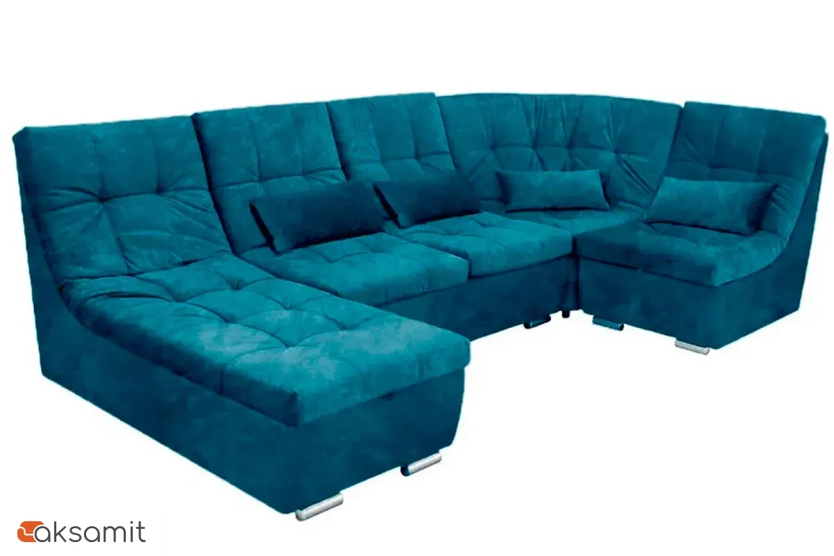 Угловой диван София 2 ДКУ 3Т латы Siesta Deep Ocean