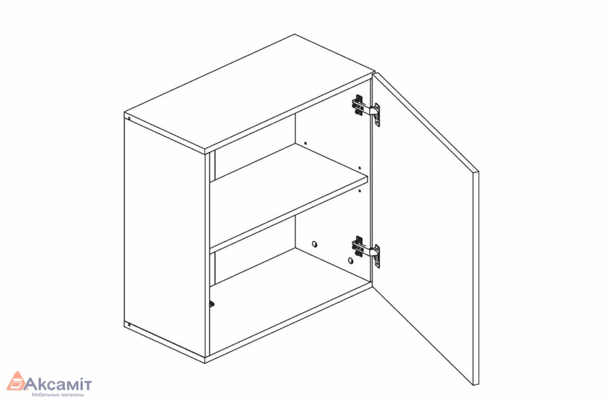 Шкаф навесной Point Тип-60 Белый/Белый глянец (71774464)