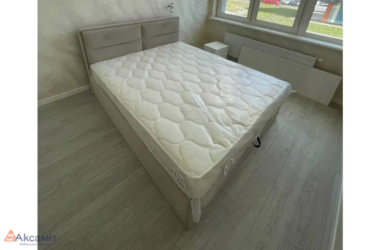 Кровать универсальная Глосс Тип 1 160х200 с ПМ и заглушиной (Микровелюр/Jercy Cream)