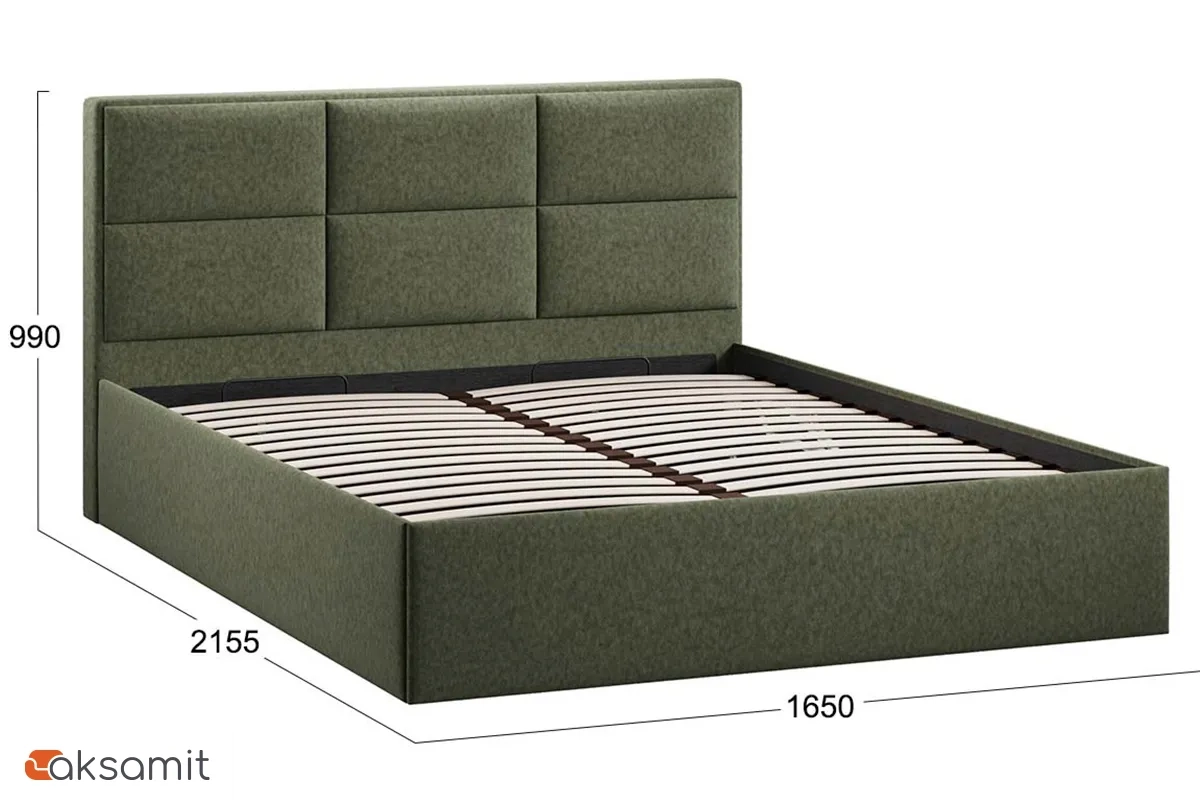 Кровать Стелла с ПМ Тип 1 и заглушиной 160х200 (Микровелюр/Jercy Deep Green) Кровать Стелла с ПМ Тип 1 и заглушиной 160х200 (Микровелюр/Jercy Deep Green)