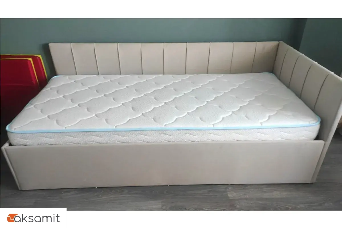 Кровать Мика с ПМ 90х200 универсальная Newtone Light BEIGE Кровать Мика с ПМ 90х200 универсальная Newtone Light BEIGE