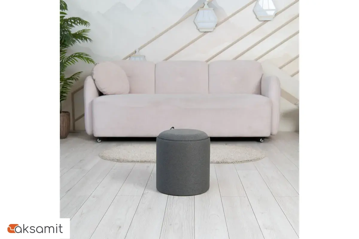 Пуф Грац Стандарт (Рогожка / Серый)