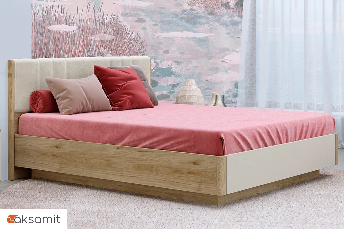 Кровать КР-4013-ГС-КМ-В с ПМ 160х200 (Гикори Джексон Светлый/Кашемир Матовый/Велюр) Кровать КР-4013-ГС-КМ-В с ПМ 160х200 (Гикори Джексон Светлый/Кашемир Матовый/Велюр)