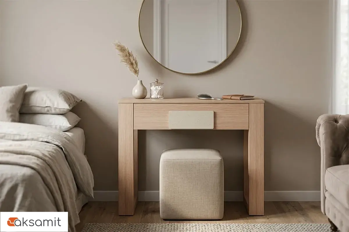 Амели 6 Стол туалетный Дуб отбеленный фото